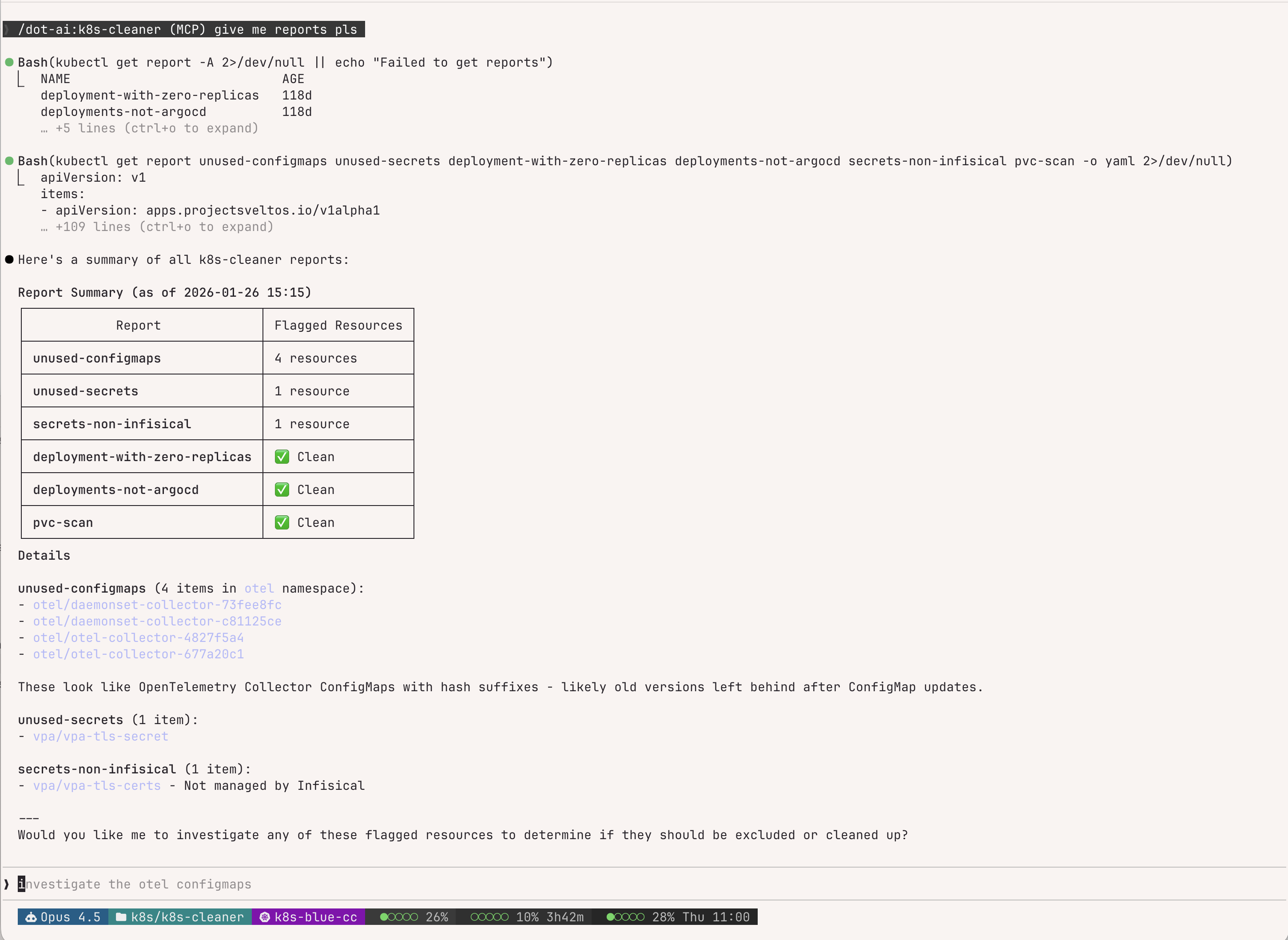k8s-cleaner chat example